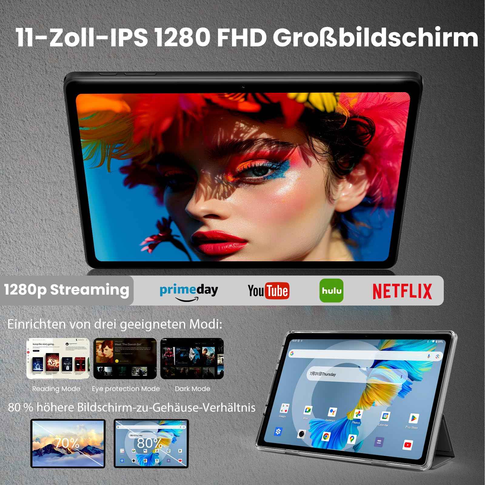 Android16 タブレット 11インチ 32GB+128GB+1TB拡張 Amazon.co.jp: Android16 タブレット アンドロイド 11インチ SVITOO